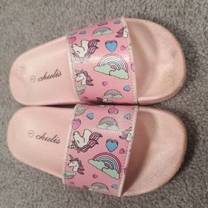 ** FINAL CLEARANCE** Pink Unicorn Slides, Size 1